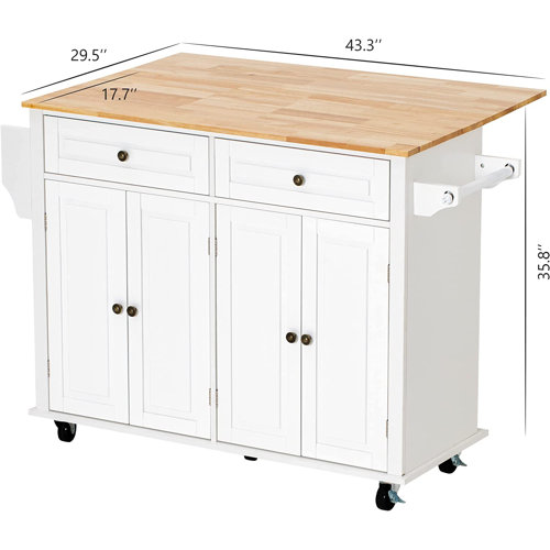 Red Barrel Studio® Wood Kitchen Island Wayfair